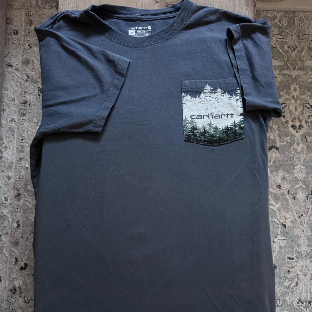 Carhartt Men's Dark Gray Graphic Pocket Tee